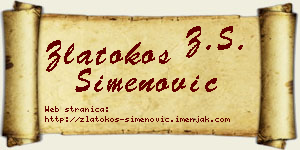 Zlatokos Simenović vizit kartica